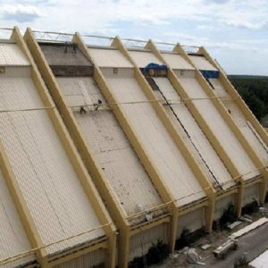 Techniki prace na wysokościdostępu linowego - wymiana pokrycia dachu - Elektrownia Jaworzno