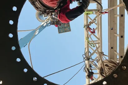 Prace wysokościowe - rewitalizacja wieży ciśnień