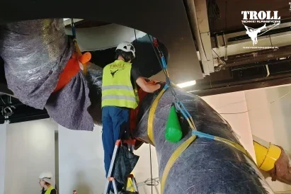 Prace na wysokości - transport wysokościowy, montaż zjeżdżalni - TROLL Techniki Alpinistyczne | Katowice, Śląsk