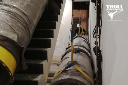 Prace na wysokości - transport wysokościowy, montaż zjeżdżalni - TROLL Techniki Alpinistyczne | Katowice, Śląsk