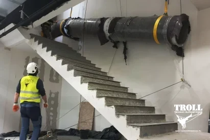 Prace na wysokości - transport wysokościowy, montaż zjeżdżalni - TROLL Techniki Alpinistyczne | Katowice, Śląsk