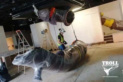 Prace na wysokości - transport wysokościowy, montaż zjeżdżalni - TROLL Techniki Alpinistyczne | Katowice, Śląsk