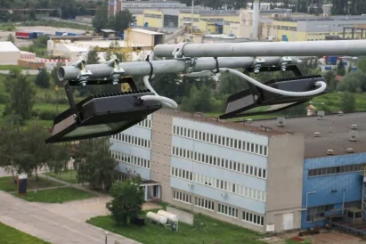 Oświetlenie LED wysunięte na odległość ca 3500mm poza obrys elewacji.
