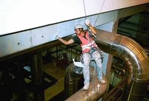 Malowanie stropów hali kotłów - Elektociepłownia CEZ Chorzów