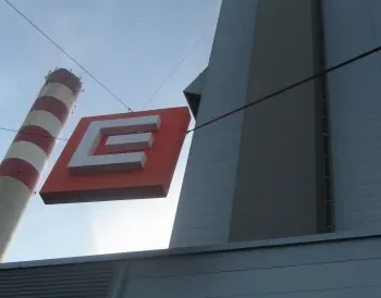 Montaż reklamy na elewacji Elektrociepłowni ELCHO