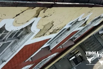 Siatka zabezpieczająca elewacje - montaż | TROLL Katowice