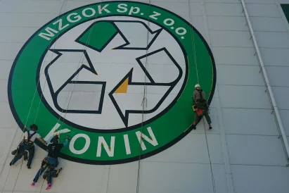Malowanie logo firmy - TROLL Techniki Alpinistyczne