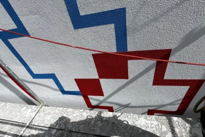 Malowanie logotypów | prace na wysokości | TROLL Techniki Alpinistyczne Katowice